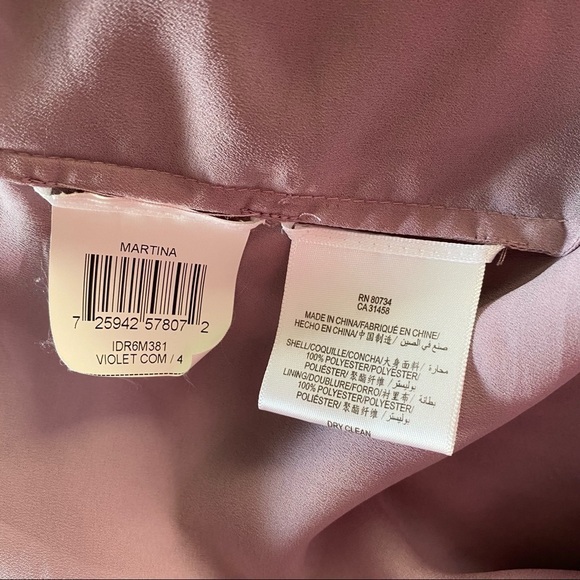 BCBGMaxAzria Violet Swirl Martina Strapless Dress w/ Pockets Size 4 - Picture 6 of 8